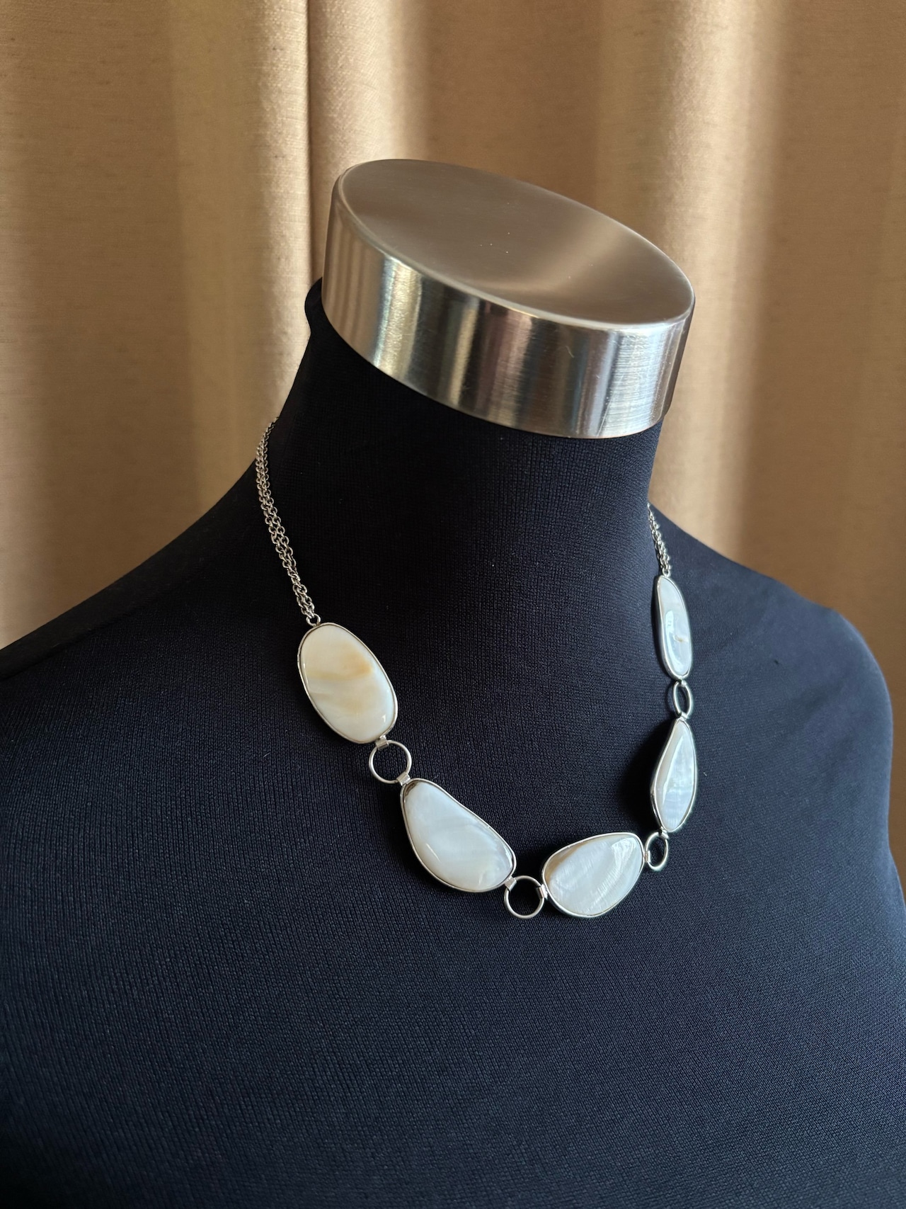 Silver 925 shell chain necklace-4570-3
