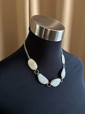 Silver 925 shell chain necklace-4570-3