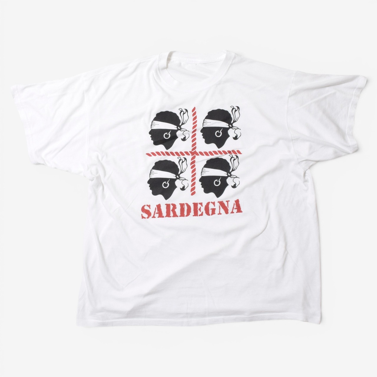 00s SARDEGNA フラッグプリントTシャツ ホワイト