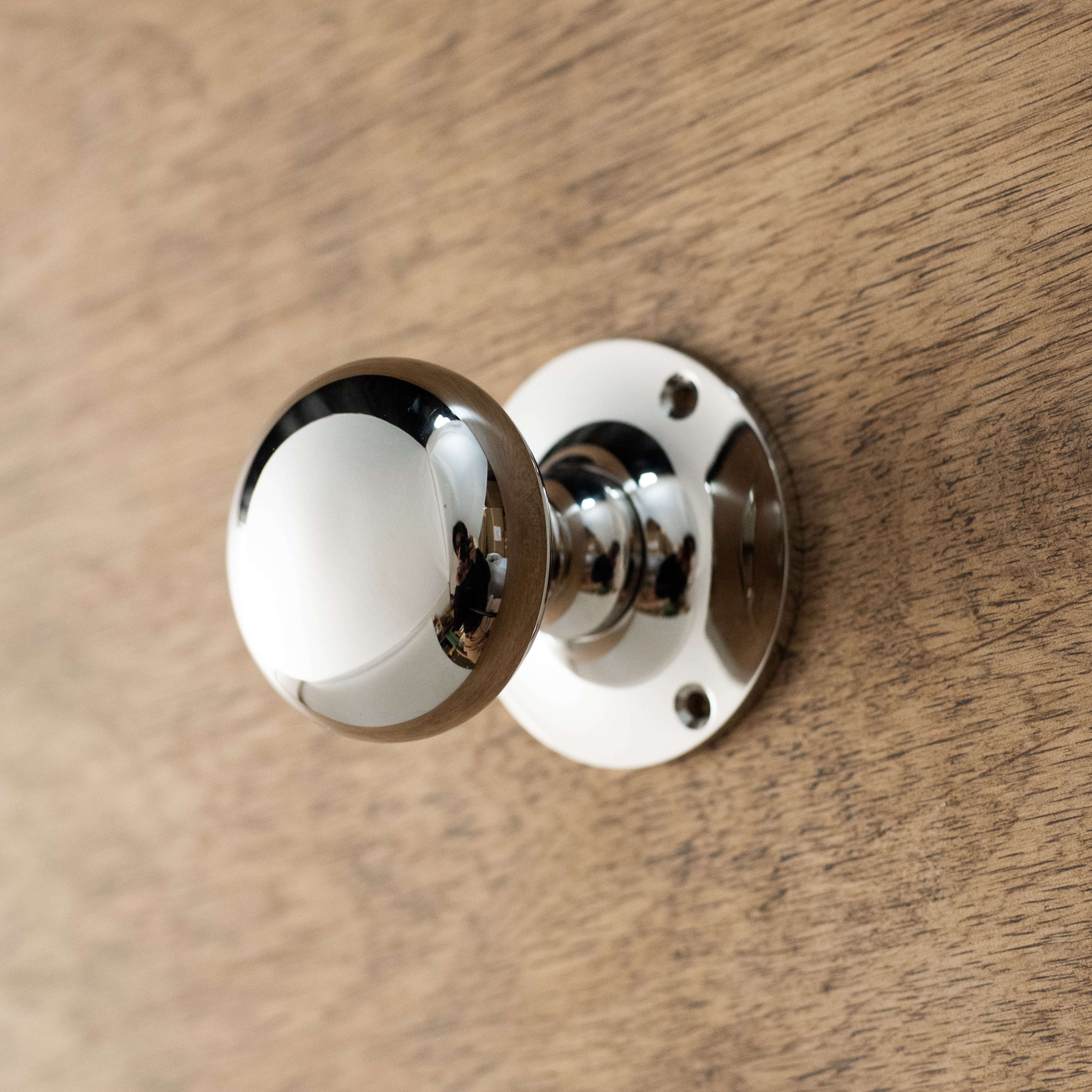 丸型ドアノブ 丸持ち手・丸座ドアノブ 銀 | PASSAGE DUVE