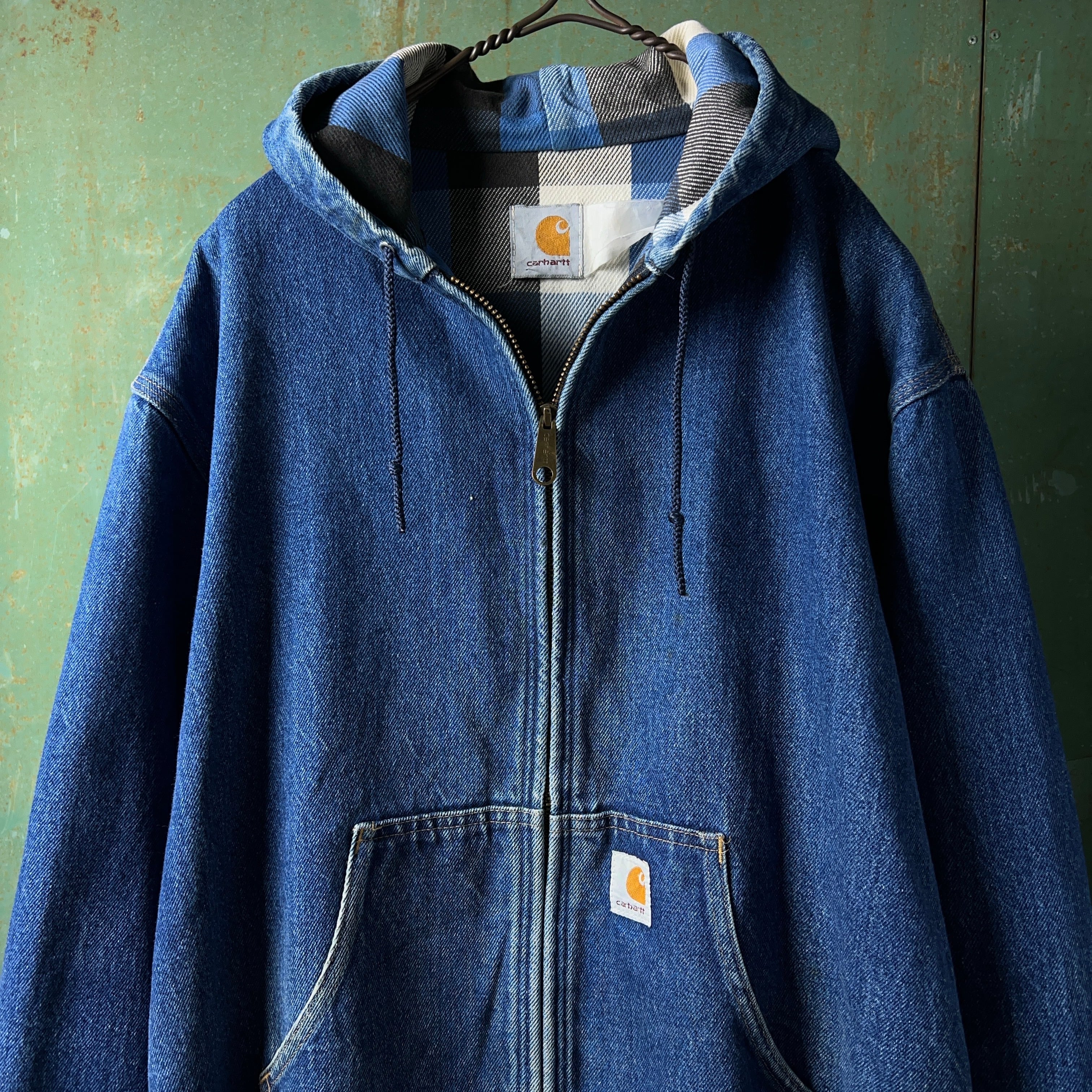 90's~ Carhartt Denim Active Jacket Heavy Flannel 90年代 00年代
