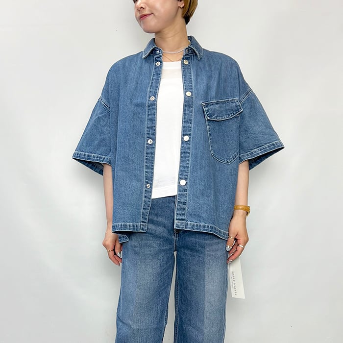 upper hights アッパーハイツ THE WONKY WORKER 半袖デニムシャツ