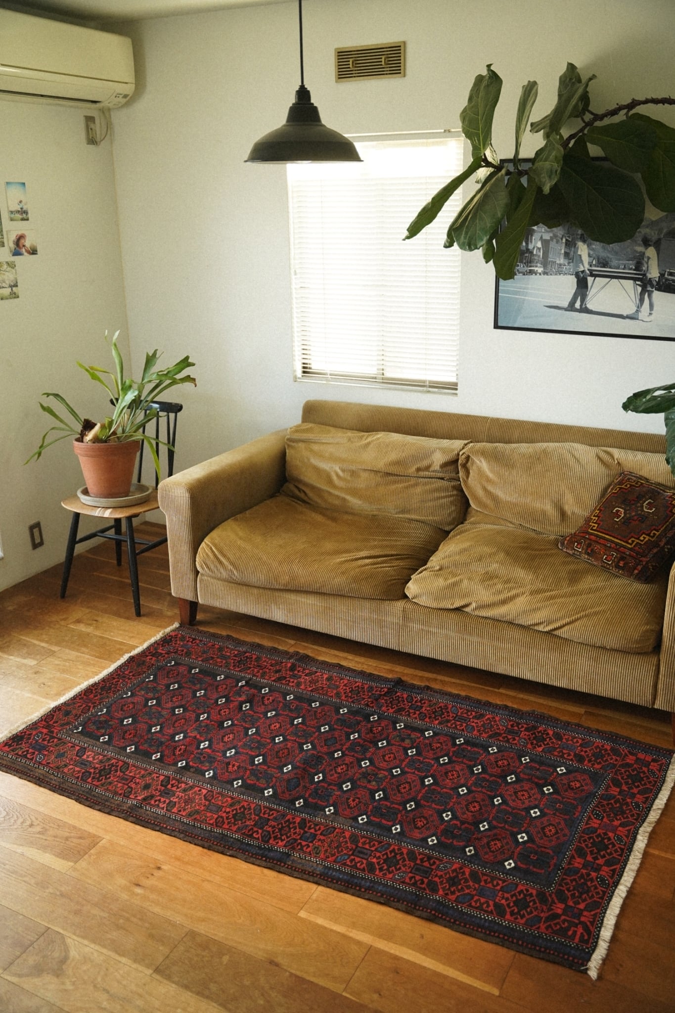 1137-Semi Antique Mina Khani Baluch rug | 手織りのヴィンテージラグ