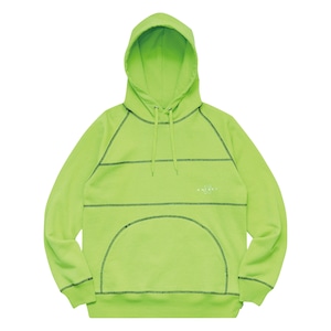 WHIMSY / RAGLAN STICHED HOODIE LIME