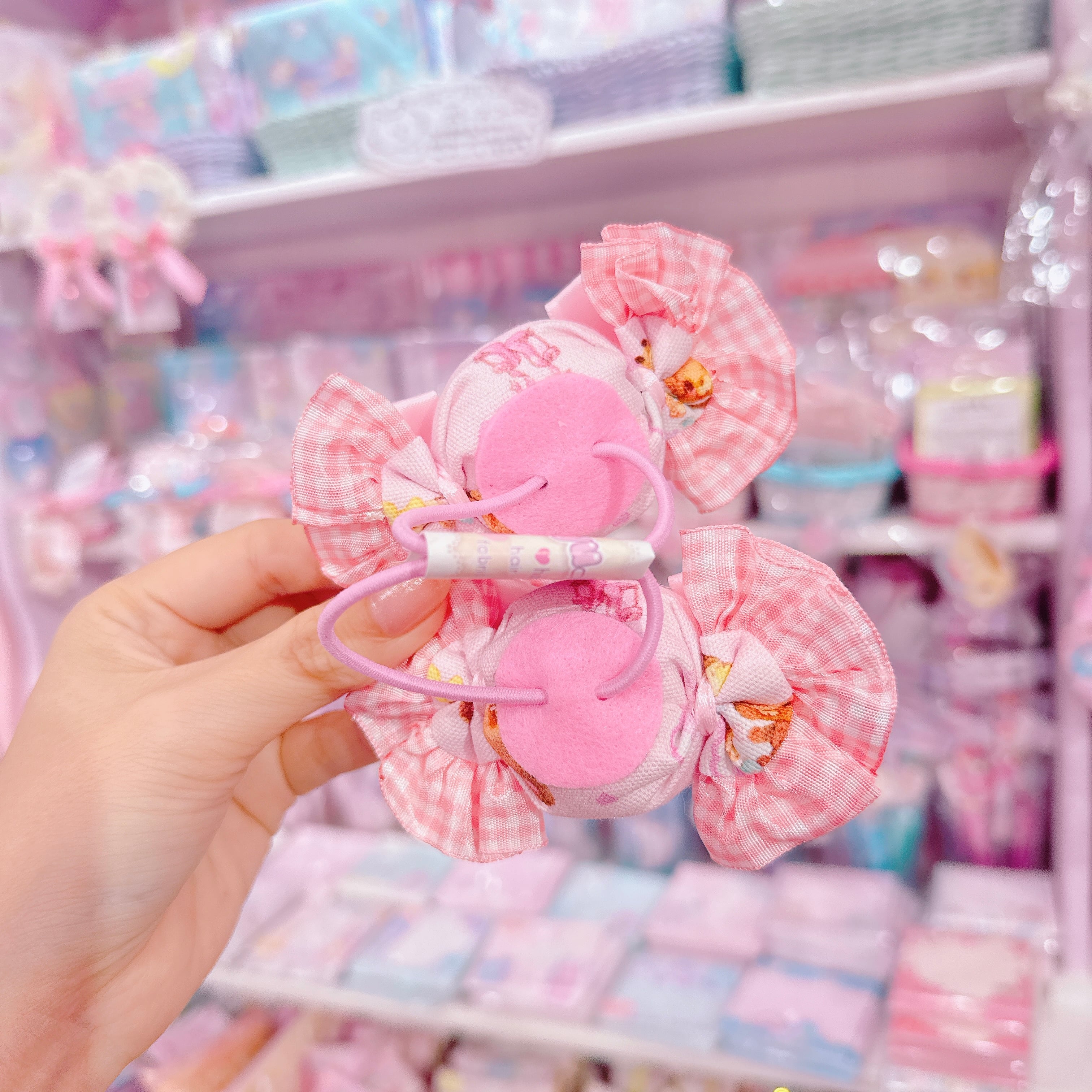 【D8】75-12キャンディリボンツインヘアゴム