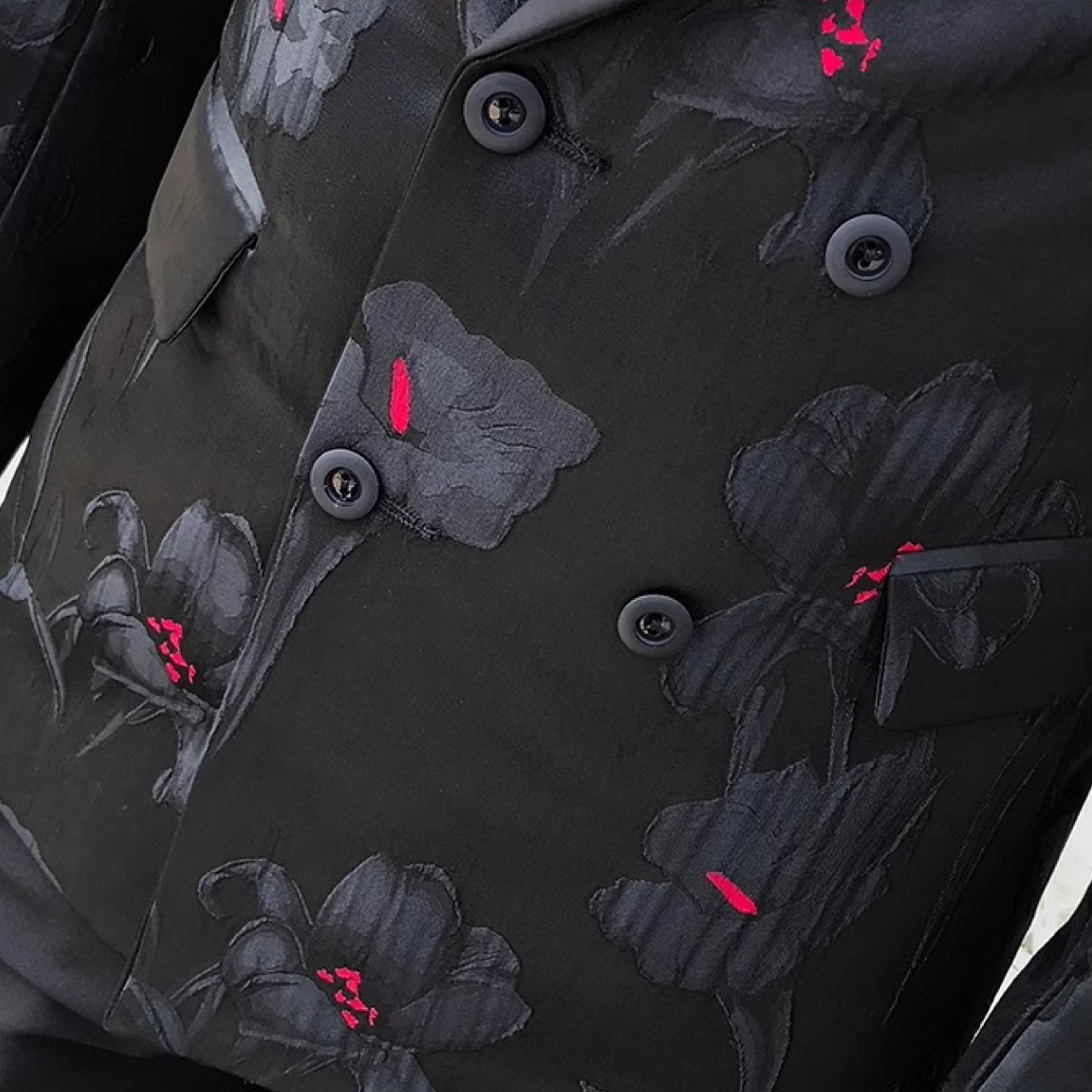 パーソナライズされたメンズダブルブレストジャケット　韓国スタイルのシングルピース　JA001