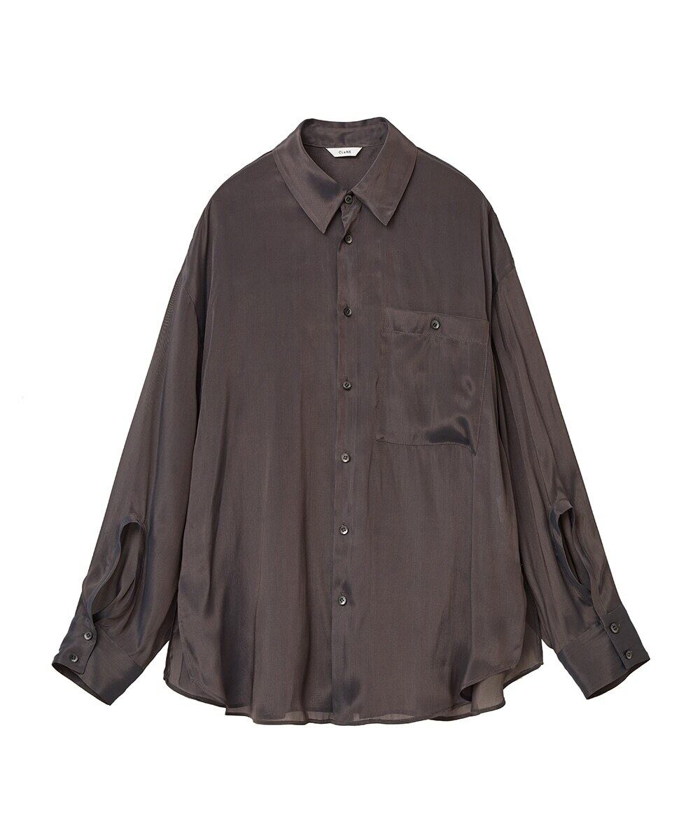 CLANE(クラネ) CHAMBRAY LOOSE SHIRT CHARCOAL GREY | サウスオレンジ