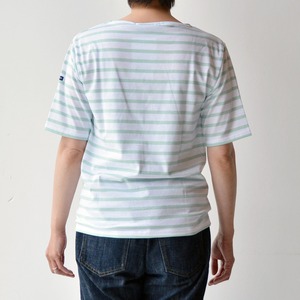 セントジェームス SAINT JAMES 薄手ボーダーシャツ半袖(PIRIAC)NEIGE/ROSEAU T1