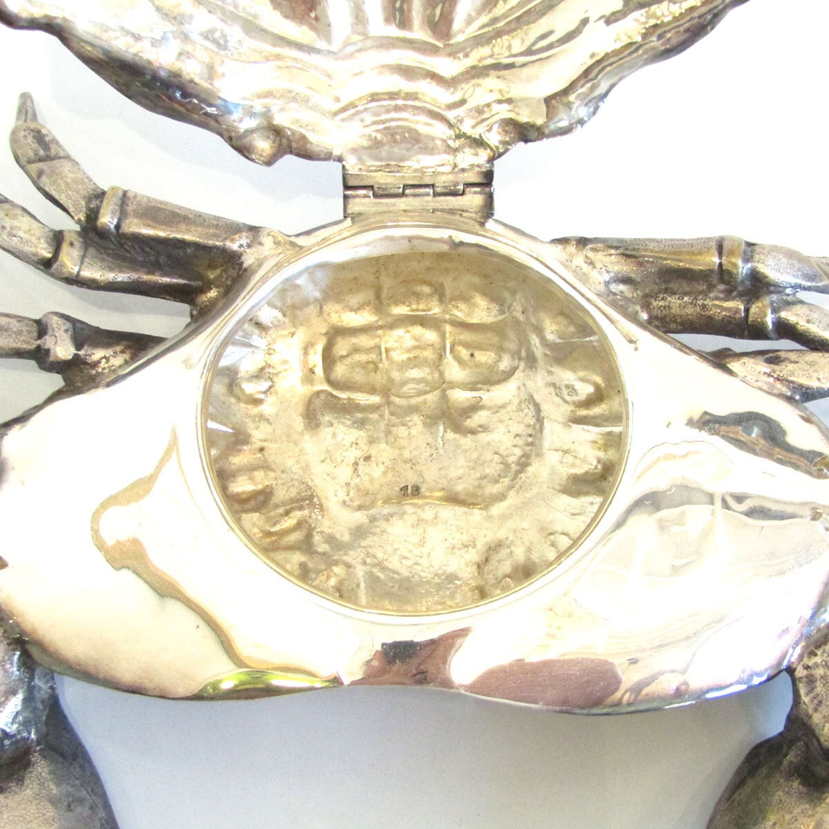 1970s Italy 「Franco Lapini」 king crab caviar service silver