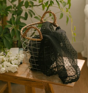 予約【malrang】SeeThrough Popcorn Blanket《Black》