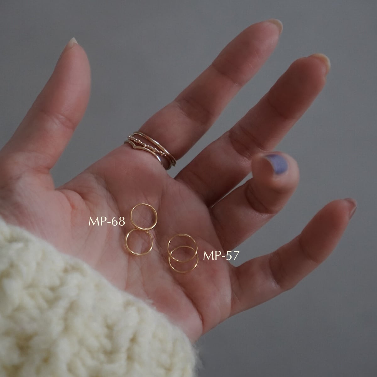 【新品未使用】CHIEKO+ Big hoop pierce ビッグフープピアス セール】ドロップフープピアス / drop hoop pierce (両耳用)（ピアス