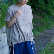 Ilma Blouse:イルマブラウス <kinari/gray> Linen × Cotton × Yak Wool