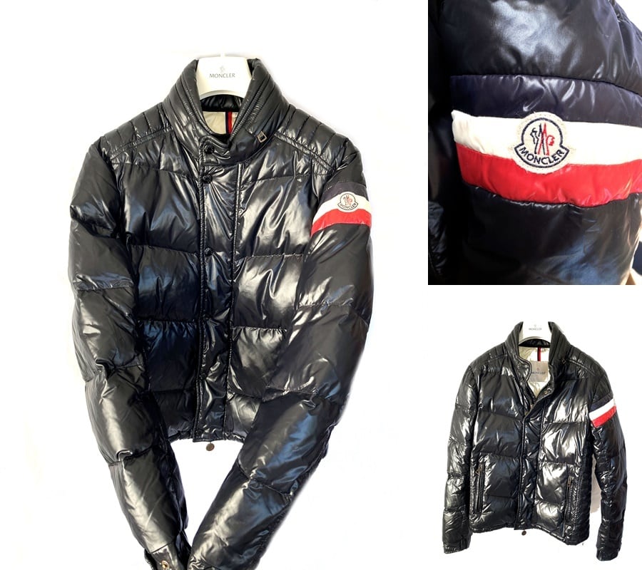 MONCLER モンクレール シャイニーブラックライダース ダウンジャケット