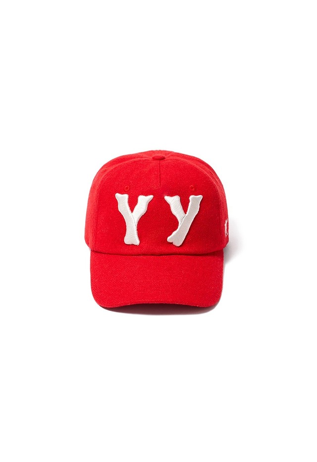 [OPEN YY] YY WOOL HEART BONE BALL CAP, RED 正規品 韓国ブランド 韓国通販 韓国代行 韓国ファッション オープン ワイワイ 日本 店舗