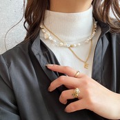 ユニセックス イニシャルネックレス［GSN033］