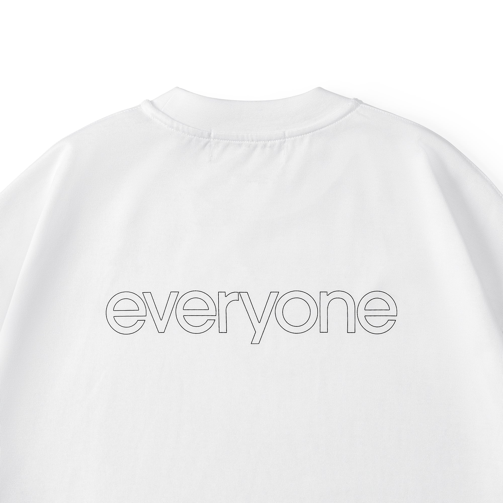 everyone luxury cotton back logo short sleeve tee shirt (WHITE