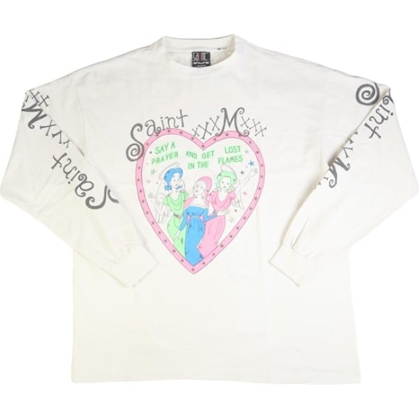SAINT MICHAEL 24SS LS TEE / PINK HEART SAINT MICHAEL 24SS LS TEE / PINK HEART