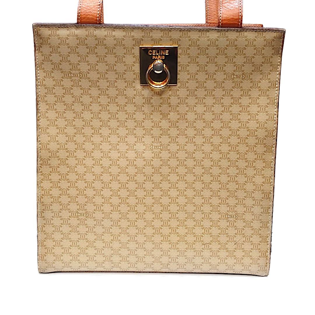 セリーヌCELINE ロゴ プレート ヴィンテージ ハンドバッグトートバッグ
