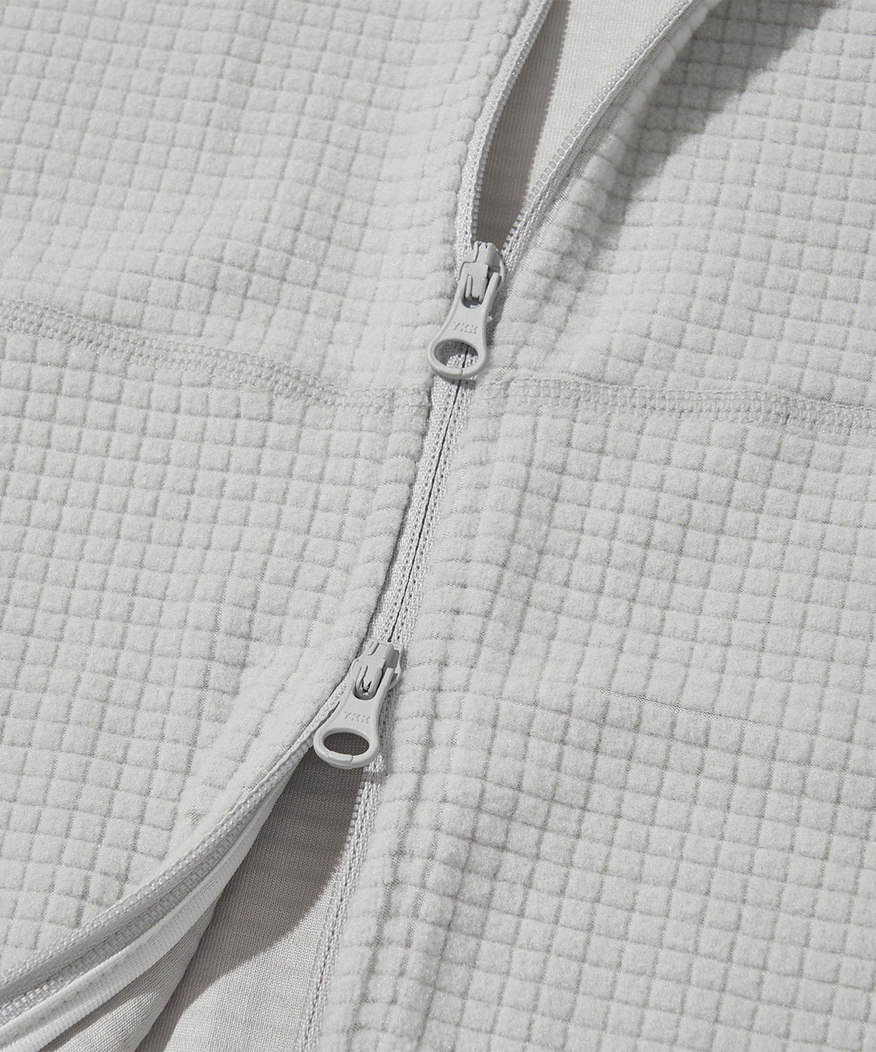 THERMOSQUARE FLEECE ZIP HOODIE_WHITE