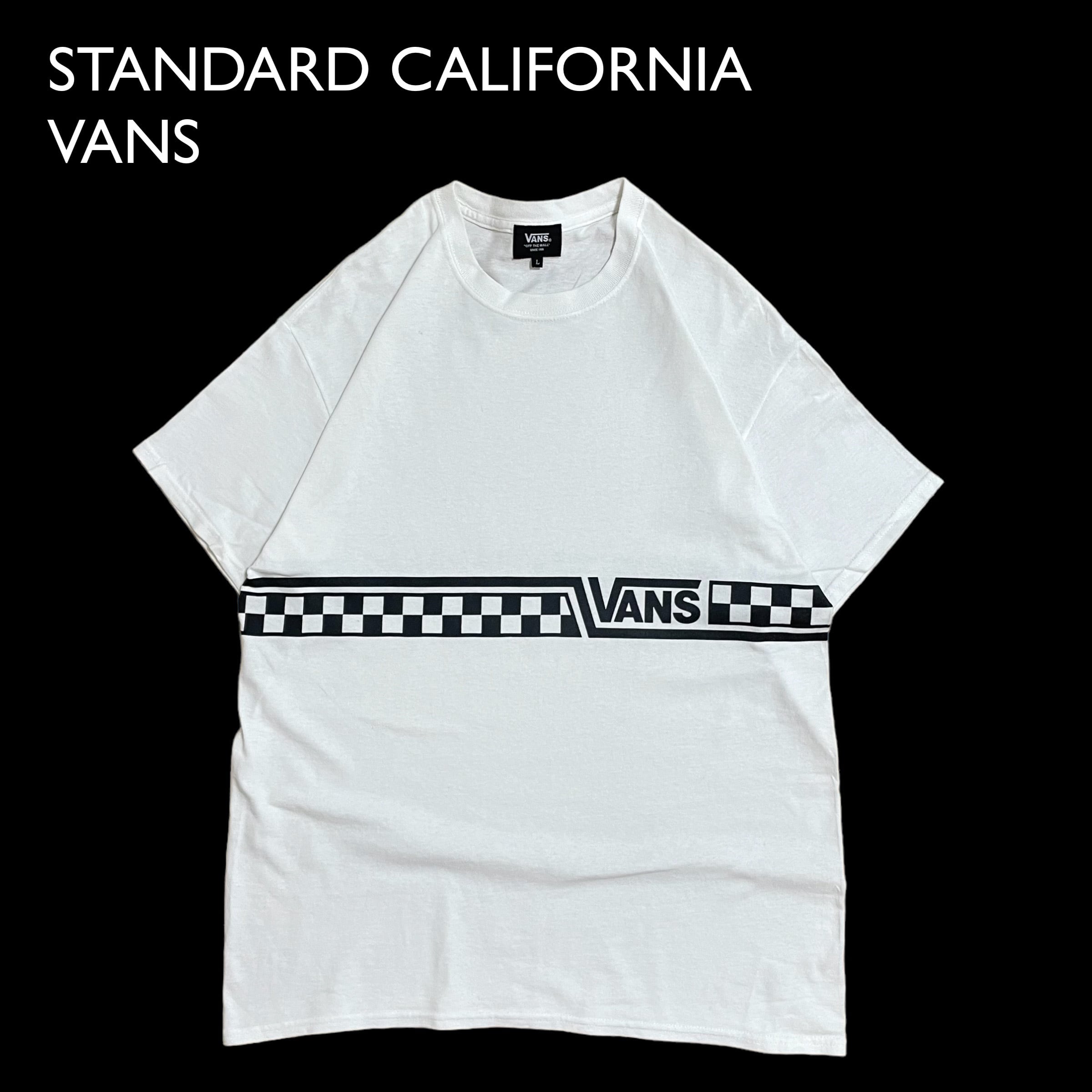 STANDARD CALIFORNIA スタンダードカリフォルニア Tシャツ サイズ:M VANS コラボ ファクトリー ロゴ クルーネック ロングスリーブ Tシャツ 長袖 VANS FACTORY TEAM ブラック 黒 トップス カットソー ロンT カジュアル ブランド 【メンズ】