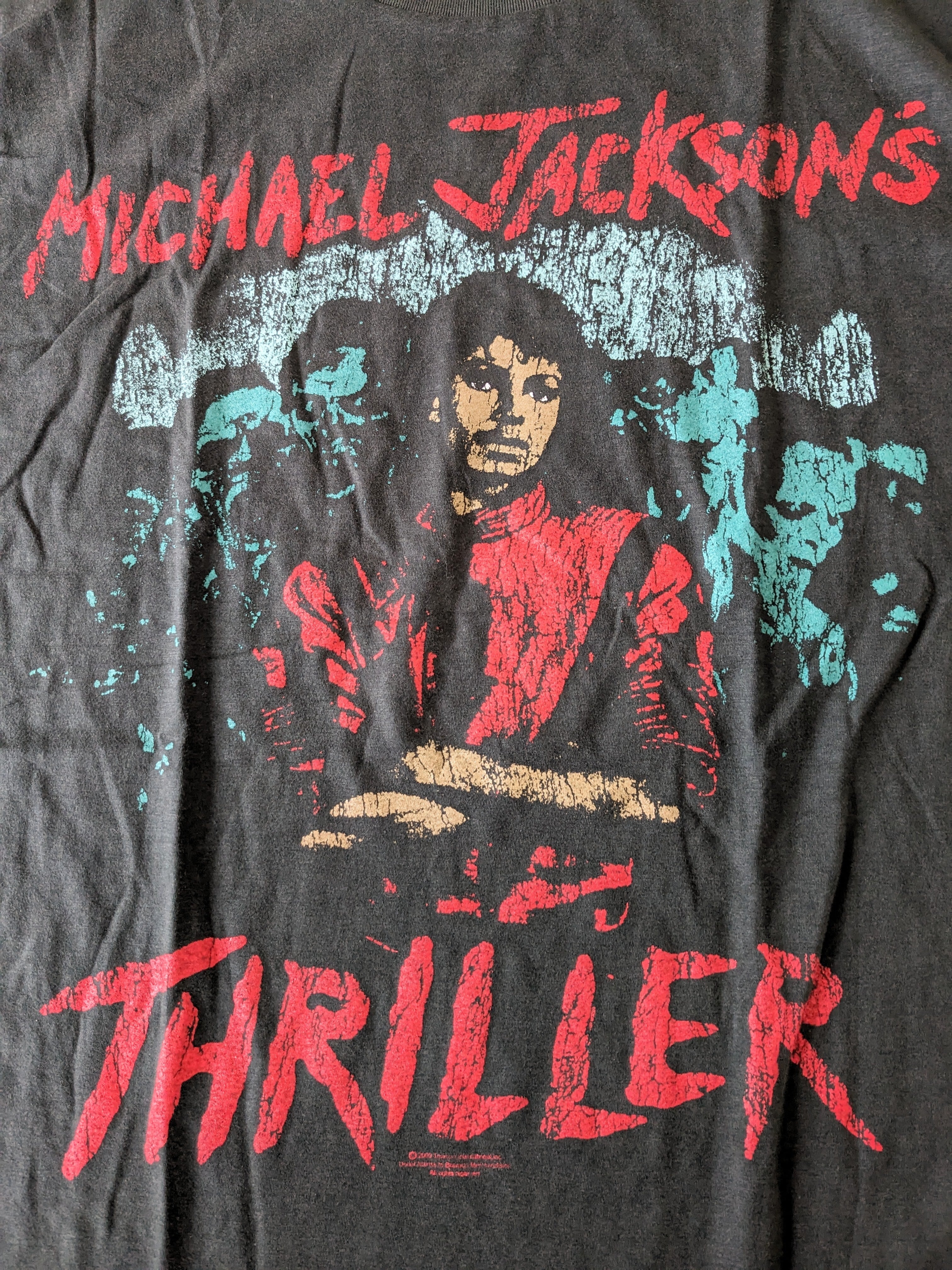 【マイケル・ジャクソン（Michael Jackson)】『Thriller ( スリラー )』Tシャツ / ビンテージ加工 〚アメリカン雑貨 アメトイ〛
