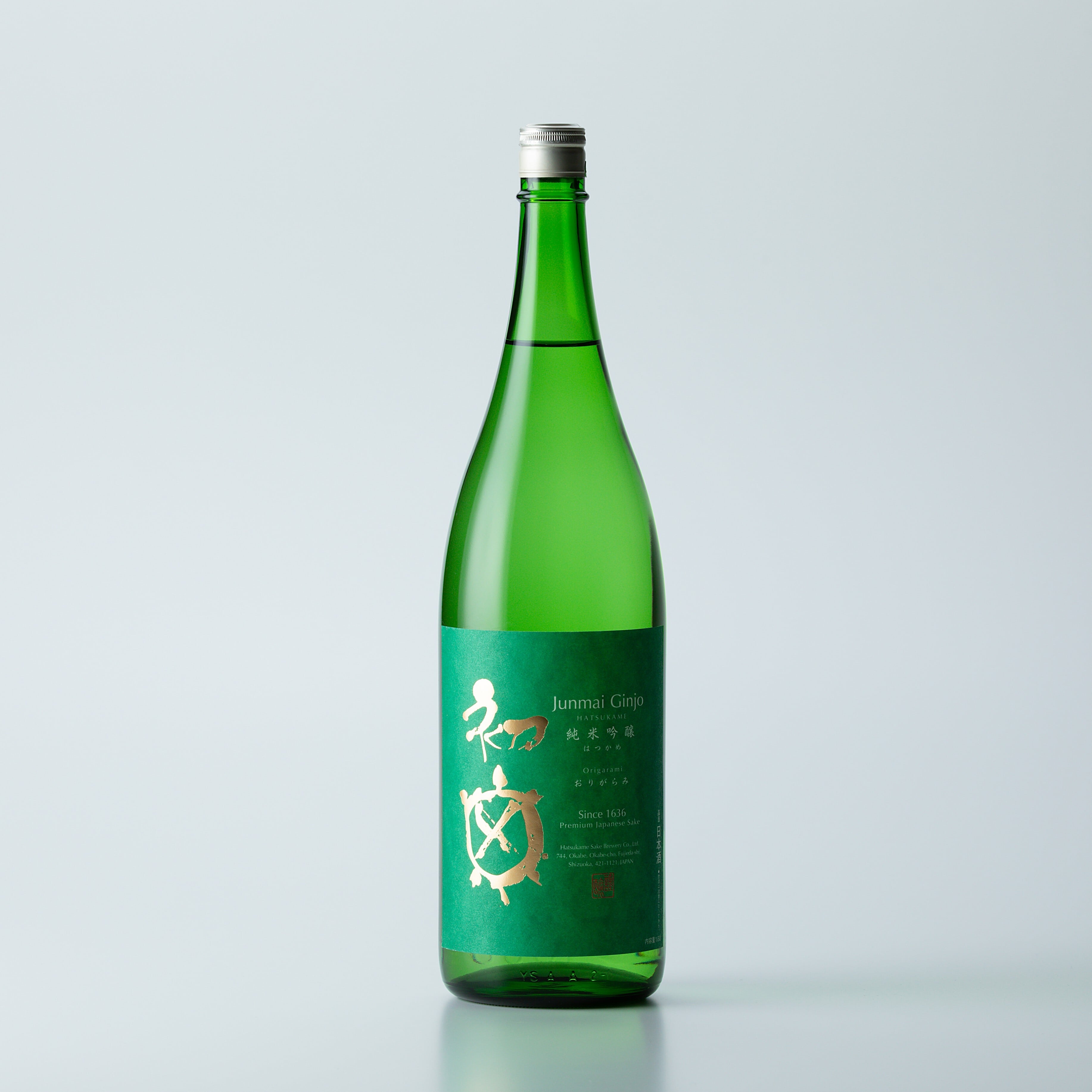 【限定品】初亀 純米吟醸 おりがらみ 生 1.8L