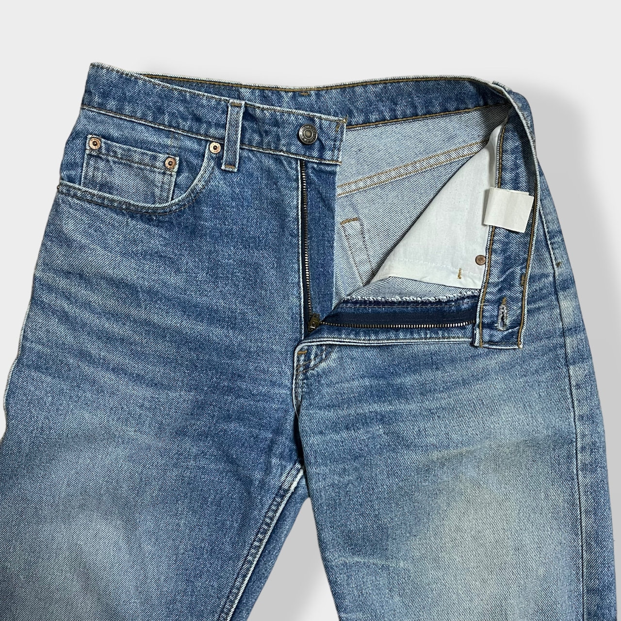 【LEVI'S】90s USA製 510-0217 デニム ジーンズ ジーパン スリム テーパード W31 ヒゲ ボタン裏 刻印 525 エルパソ工場 リーバイス 1994 us古着