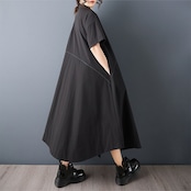切替 フレア シャツワンピース 30287
