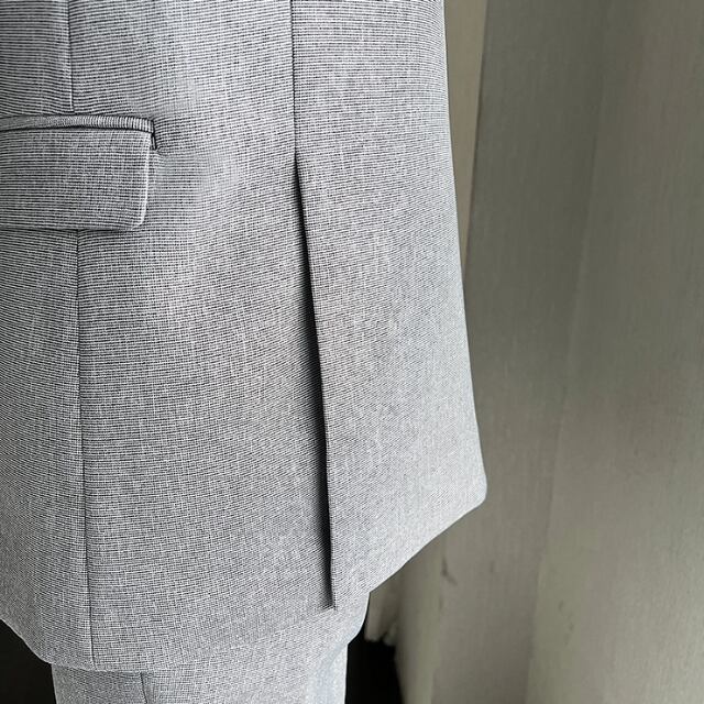 予約販売】メンズ セットアップ スーツ 無地 変形 ベーシック シック