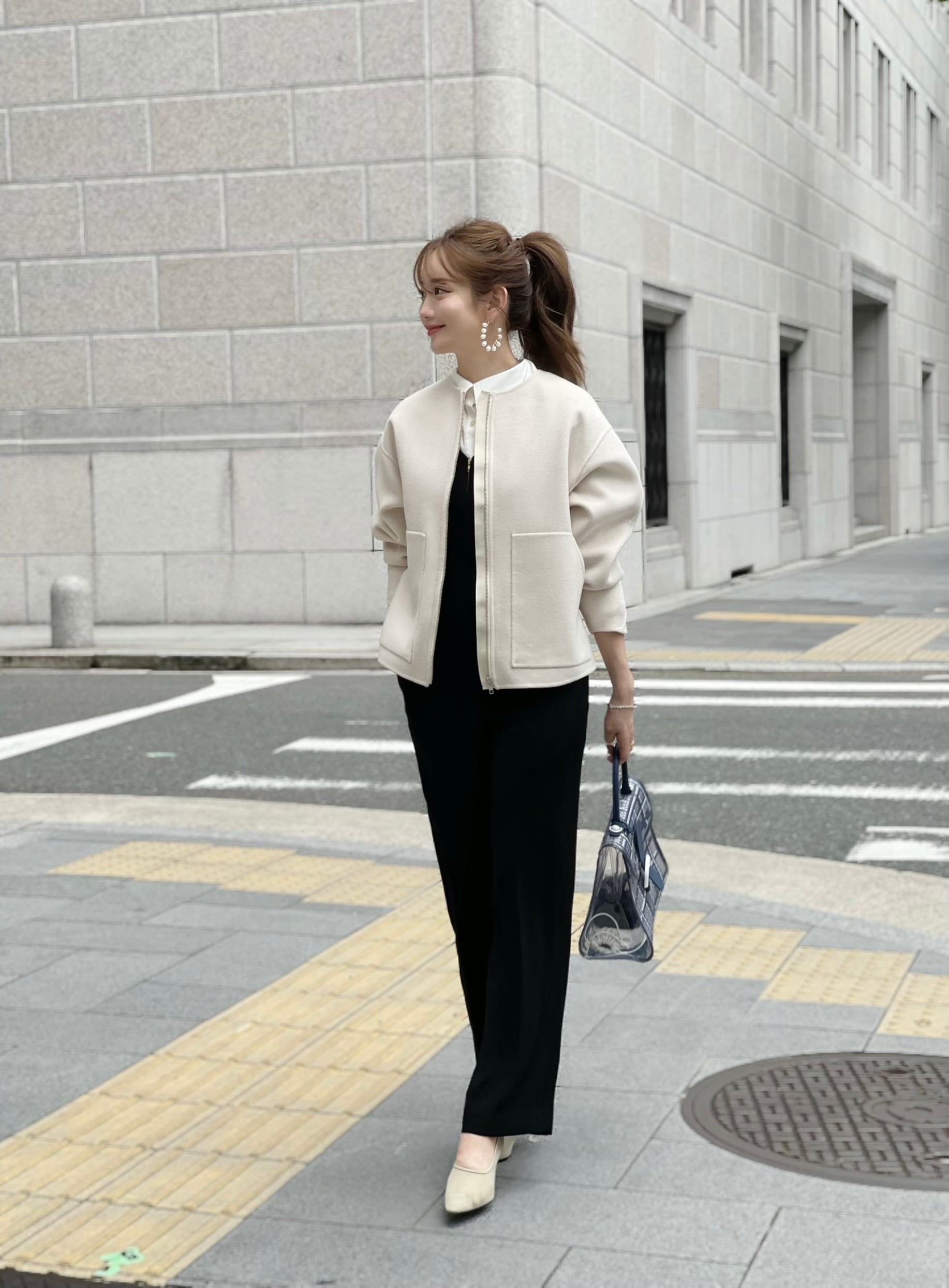 rever short coat / milk (即納) | HYEON powered by BASE