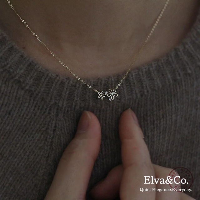 Flower Duo Necklace(フラワーデュオネックレス)