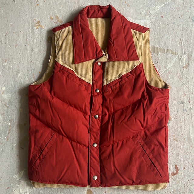 1970s  GLADIATOR by CAMEL  Reversible Goose down Vest  M  F982