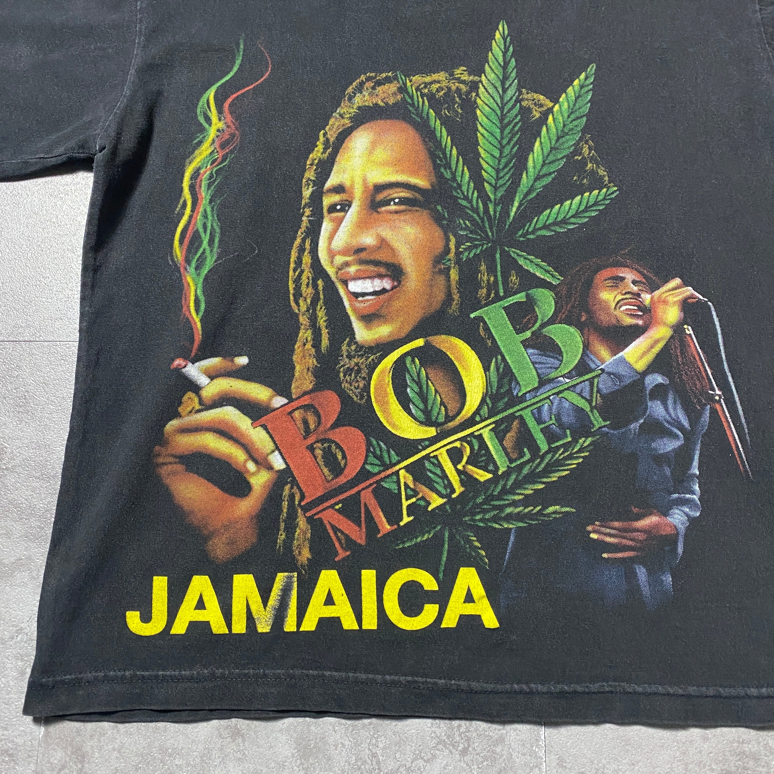 90's 00's HOT-ICE BOB MARLEY ボブマーリー レゲエ 両面プリント