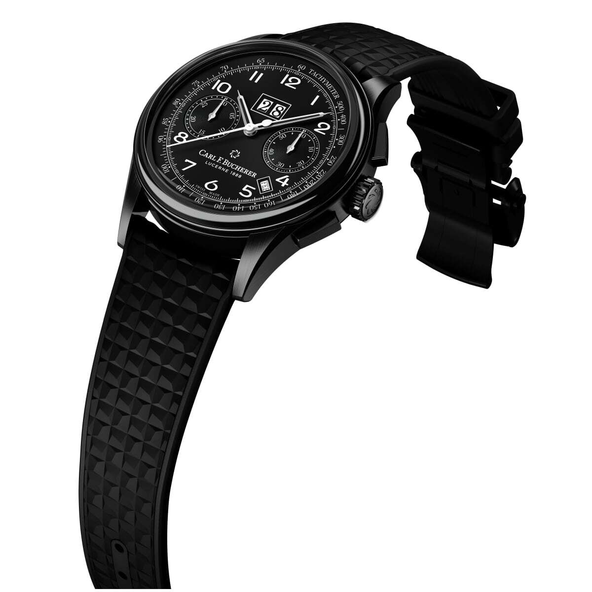 【CARL F. BUCHERER カール F. ブヘラ】Heritage BiCompax Annual Black ヘリテージ バイコンパックス アニュアル ブラック／国内正規品 腕時計