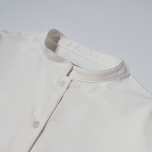 ( WHITE ) MAO COLLAR GRACE SHIRT