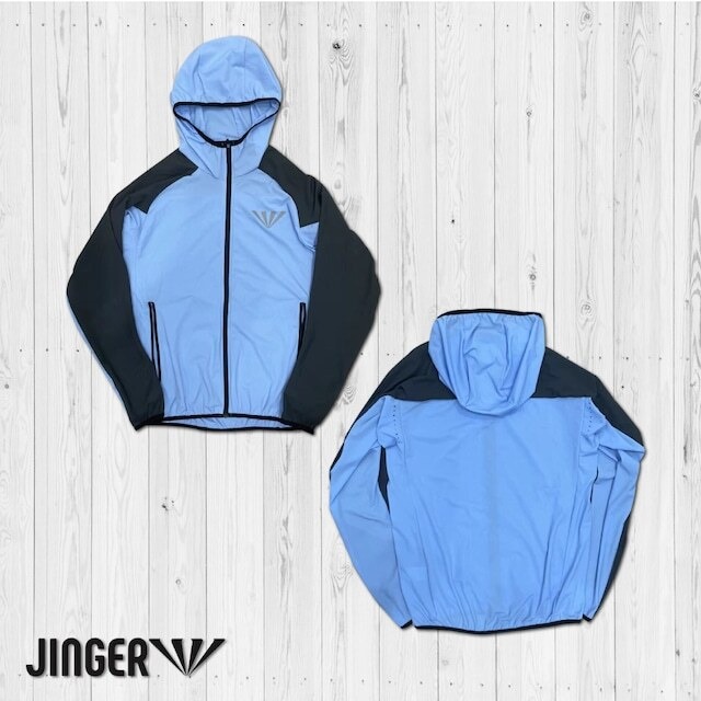 ＜JINGER＞ユニセックス フーデッドランニングジャケット