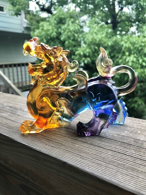 力強く財気を吸い込む貔貅さん（ブルー）