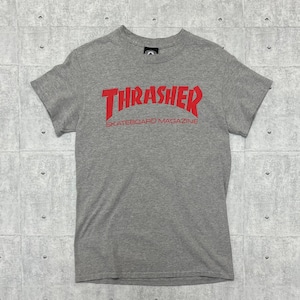 古着 送料無料 ThrasherスラッシャーグレーTシャツ/レディースS