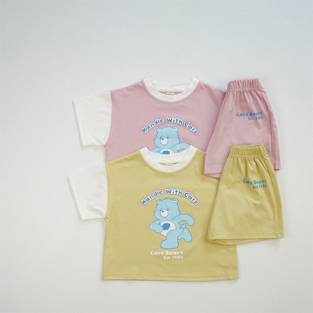 【夏作】バイカラー熊プリントセットアップ