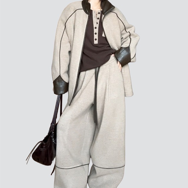 Piping full zip jacket A00107