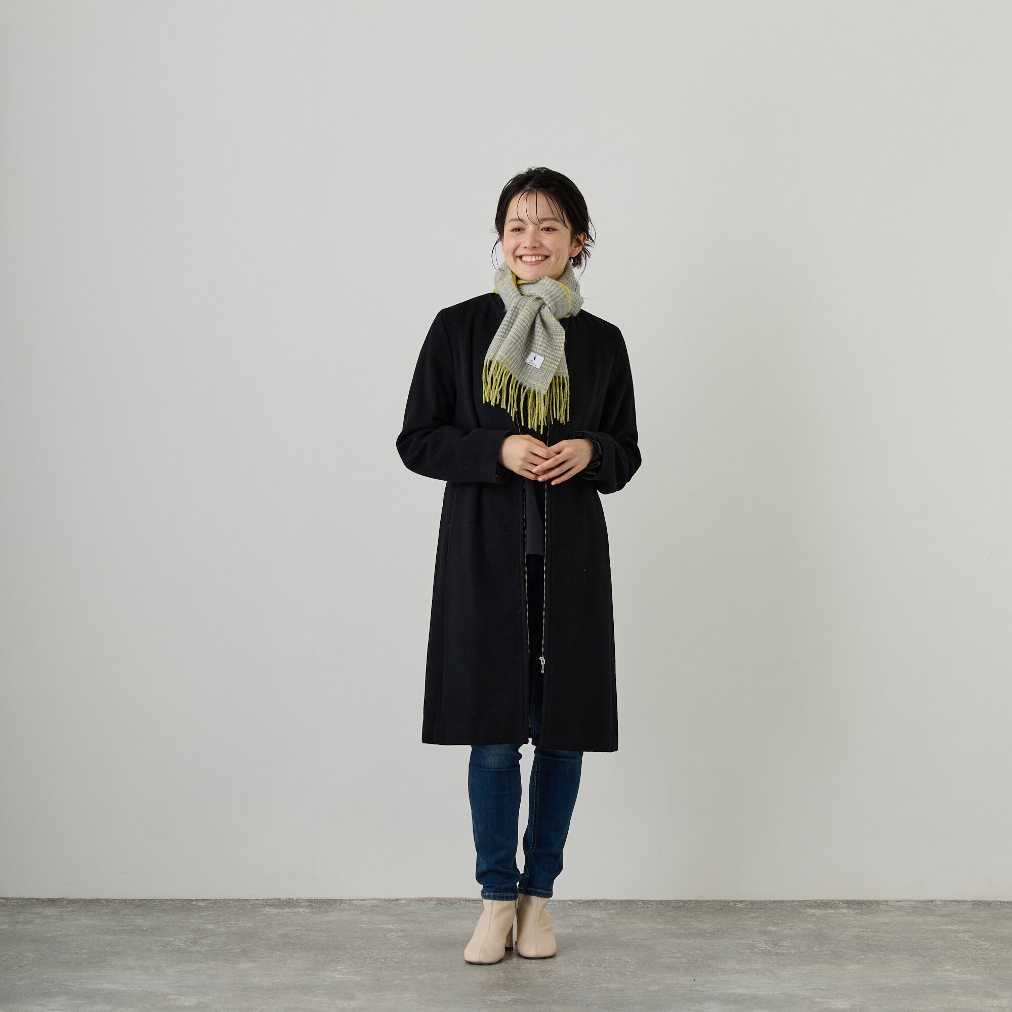 ARIANNA アリアンナ マフラー - ベージュx黒x黄等(チェック) 【古着】【中古】 楽天市場】アリアンナ ストールの通販