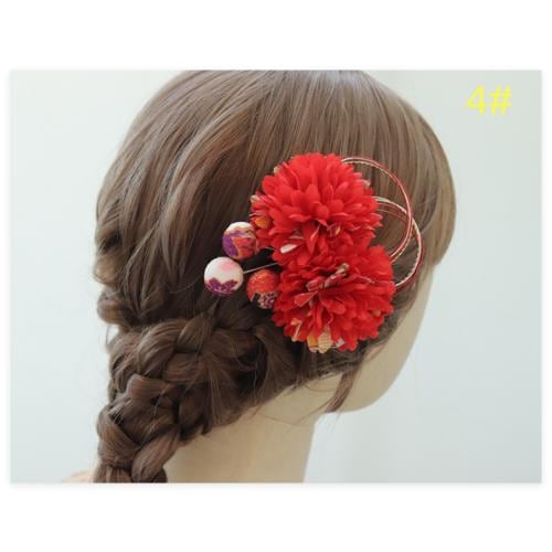 髪飾り 和装飾り ヘアクリップ ヘアアクセサリー 簪 花飾り 髪留め