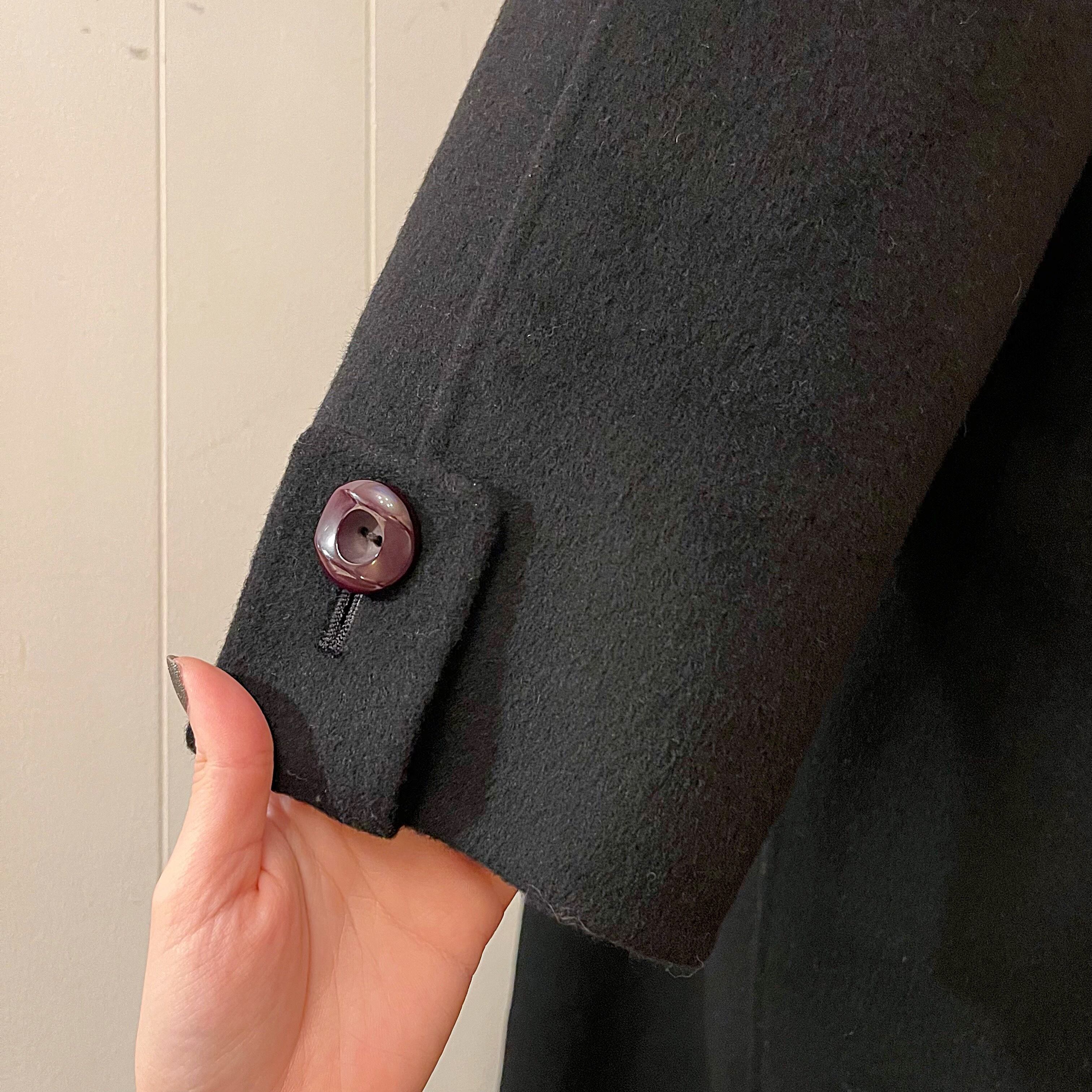 black cape chester coat