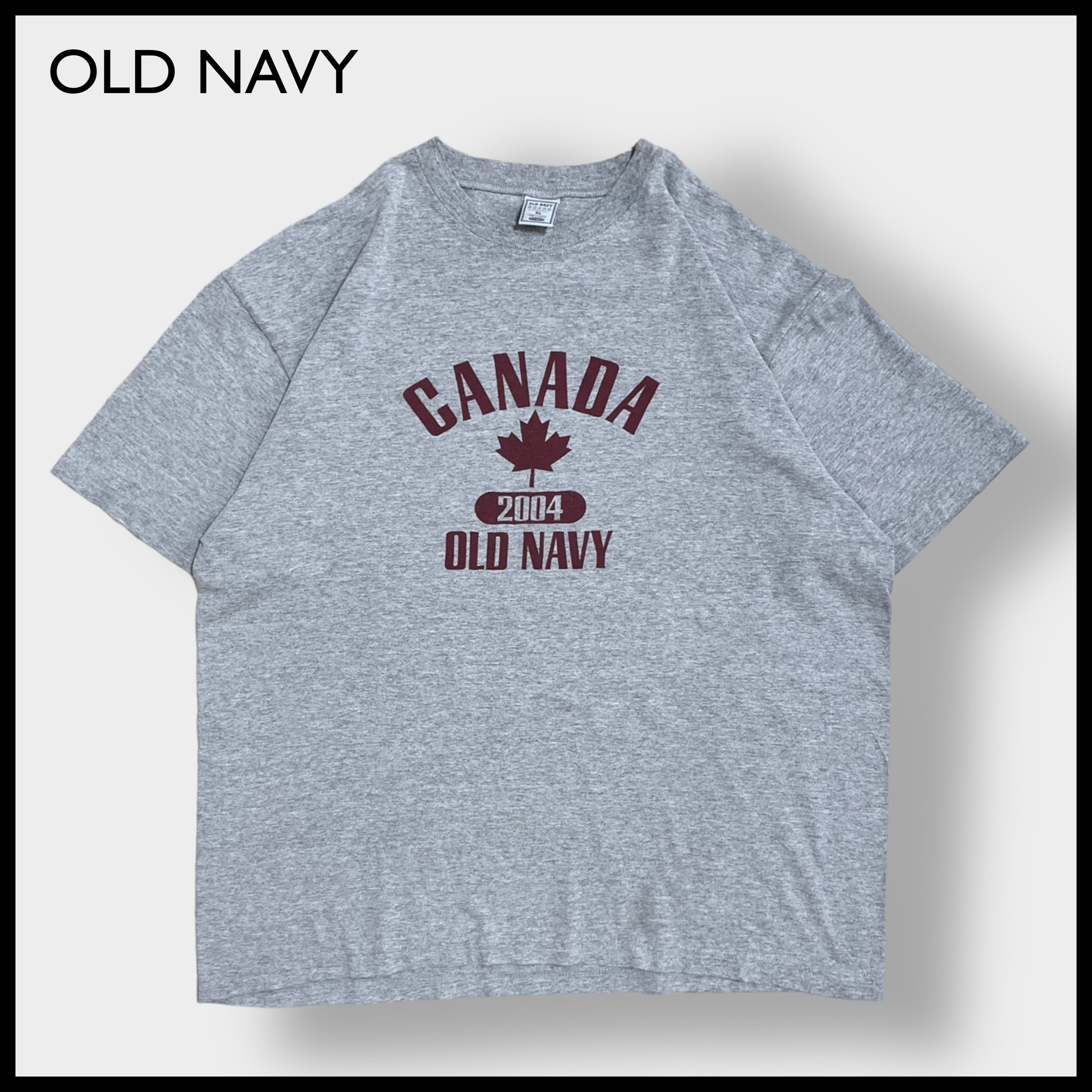 OLD NAVY】CANADA アーチロゴ 4段プリント Tシャツ XL 半袖 メキシコ製