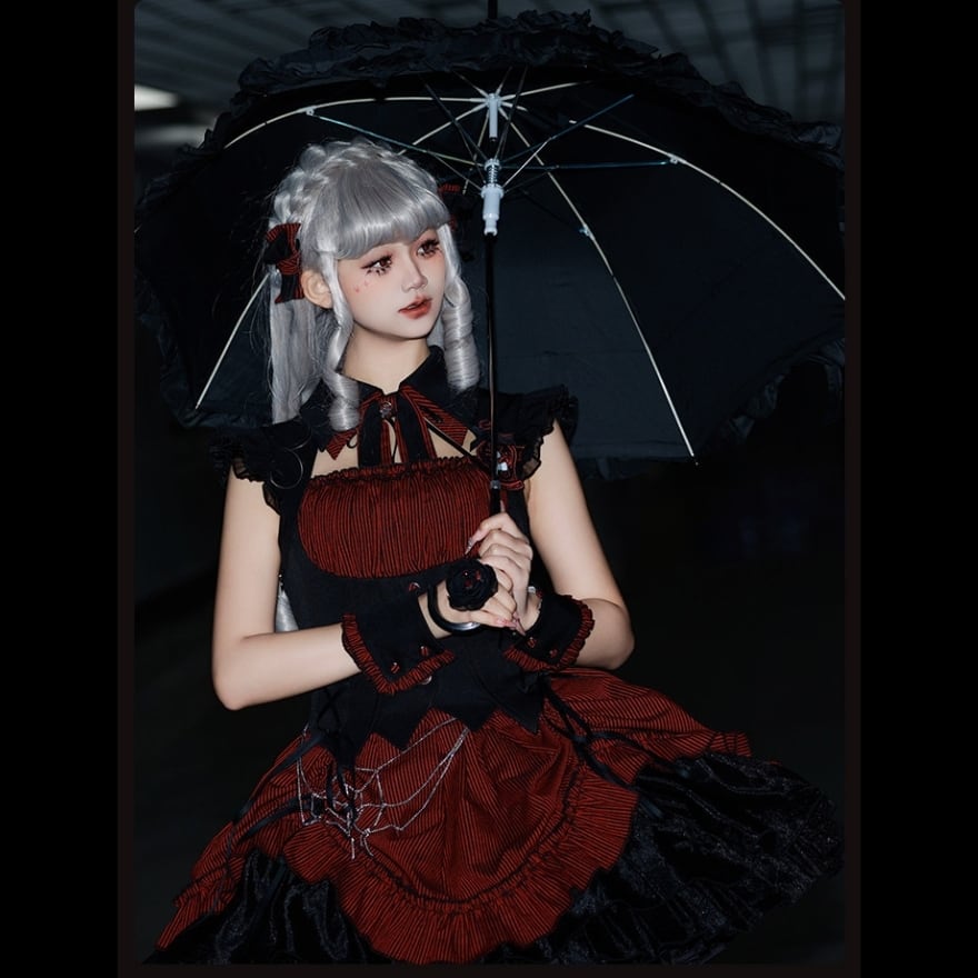 ゴスロリ ノースリーブワンピース カフス付き 魔女シリーズ｜Alice