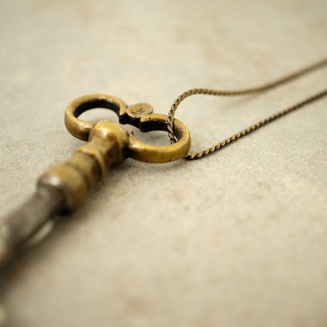 【FRENCH ANTIQUE】KEY CHARM NECKLACE / D