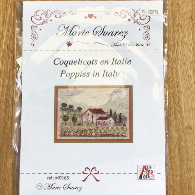 Marie Suarez 刺繍キット Coquelicots en Italie Poppies in Italy