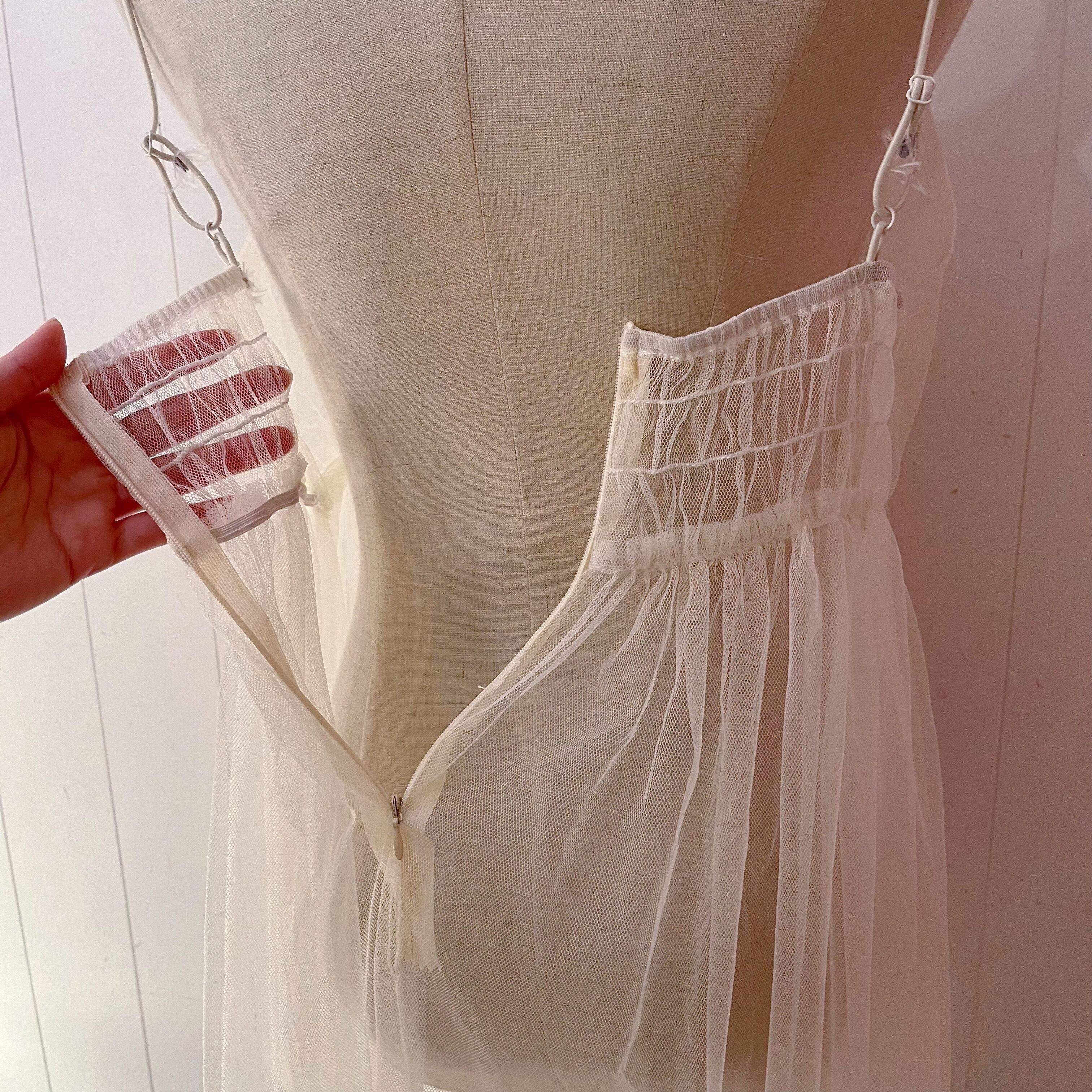 tulle camisole one-piece