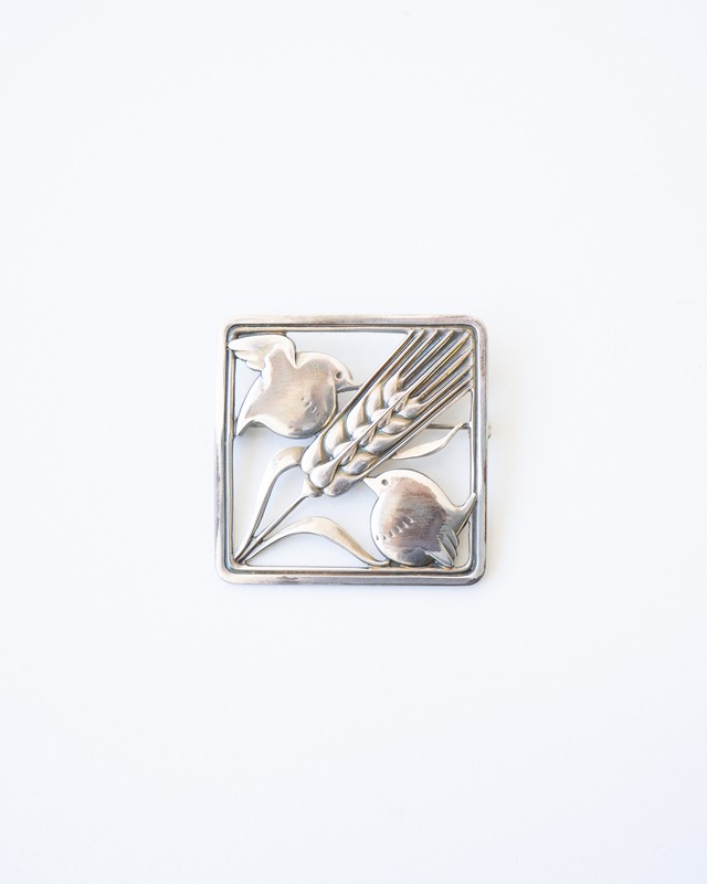 〈Georg Jensen〉Birds and Barley Brooch 250