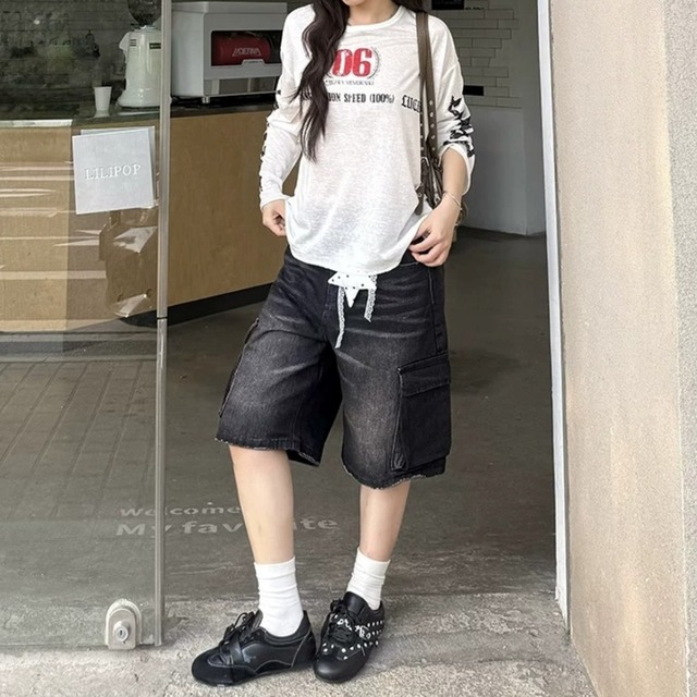 ビッグナンバリンググラフィックルーズフォルムTシャツ 1col R02472